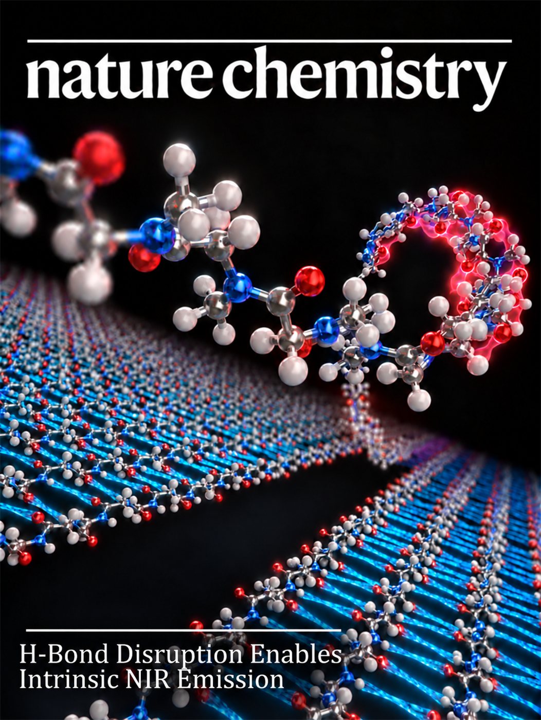 Cover: Hydrogen-Bond Disruption in Non-Aromatic Peptidomimetics and Peptides Drives Record-Long Intrinsic Near-Infrared Emission